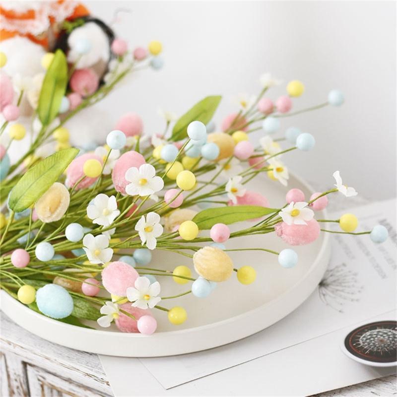 Durable Artificial Easter Flower Branch Insertion Exquisites Craftsmanship for Various Decoration Needs Long Lasting Use