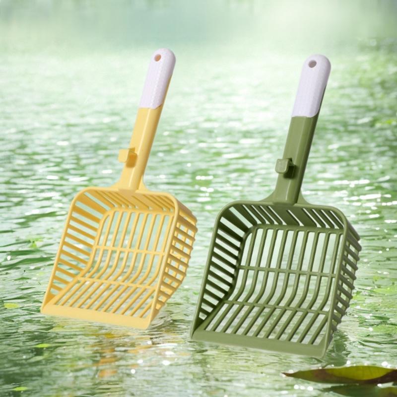 Cats Litters Scoops,Plastic Sifter Cats Litters Shovel Kitties Scooper Mesh Shovel with Long Handle Kitten Poop Lifter