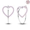 Authentic 925 Silver Infinite love Ear stud For Women Simple Puncture Earrings Fit Girl Birthday Evening Party