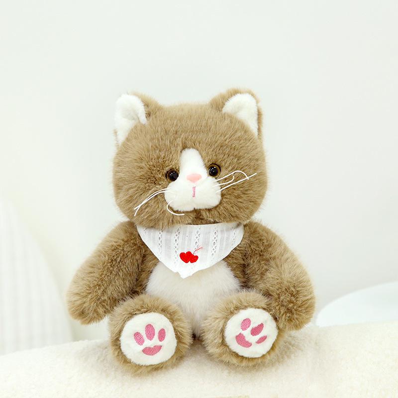 Cute Cat Plush Toy Cat Doll Pillow Children's Gift Kitten Rag Doll Birthday Gift