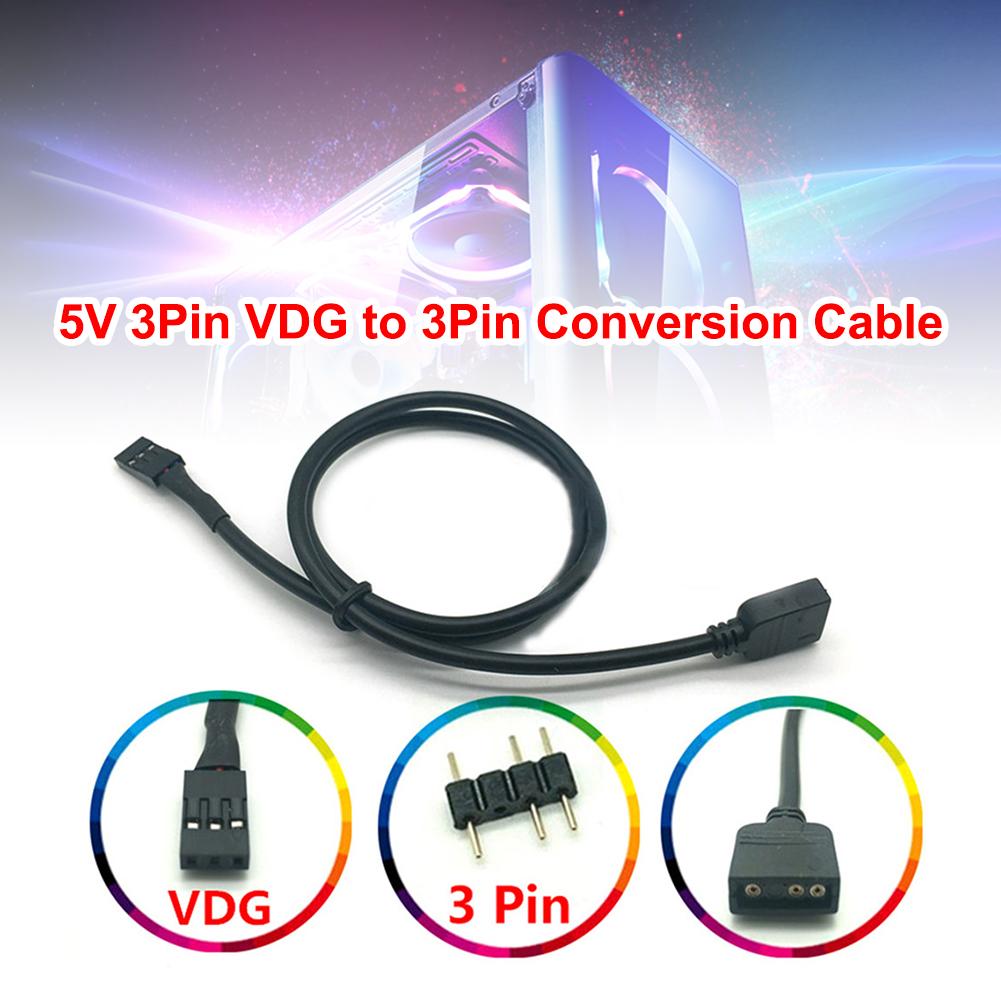 Gigabyte Motherboard SYNC Header RGB 5V 3Pin VDG to Normal 3Pin Conversion Cable 0.3m