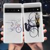 For Google Pixel 10 Pro 10A Phone Case Pixel 9 Pro XL Pixel 8 Pro 9A 8A 7A 7 6A 6 Pro Soft TPU Cover Mountain Bike Cycling Art