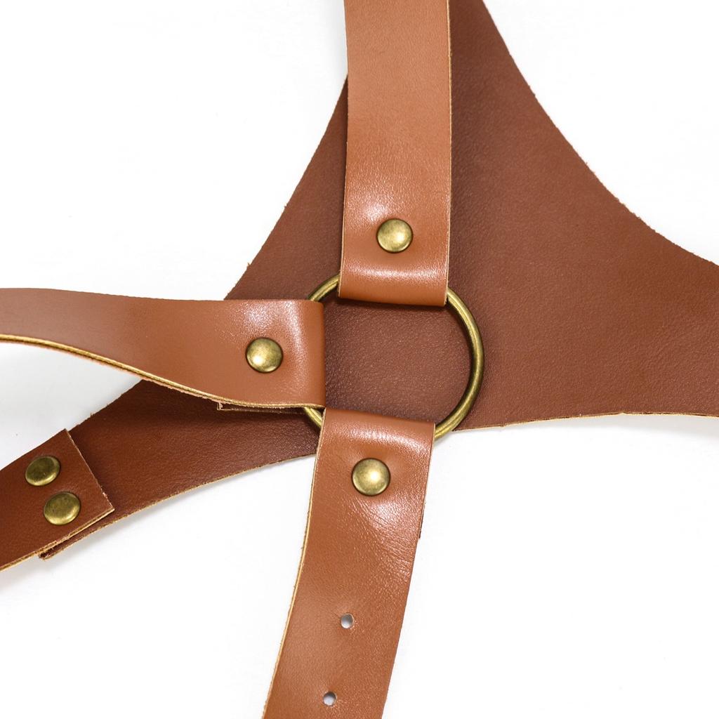 Men'S Leather Bondage Strap Decorative Belt Chest Strap British Casual Suspender Strap Shoulder Strap