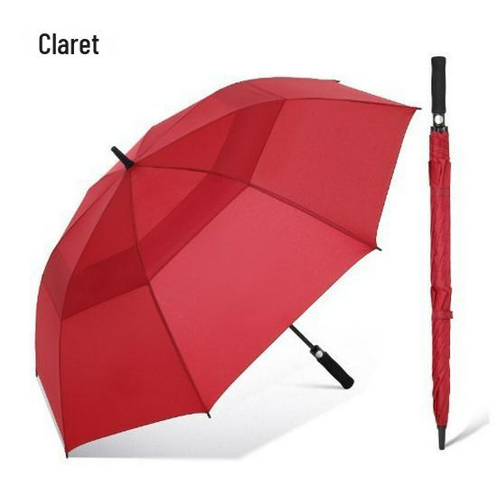 Long Handle 8-Rib Golf Umbrella - Automatic, Straight Handle, UV Protection, Rainproof for Sun and Rain