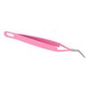 Lash Tweezers Curved Tip Stainless Steel Volume Eyelash Tweezers for Girls Women Beginners Makeup Artists