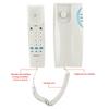 Mini Wall mounted Desktop Dual use Landline Wired Home Office Fixed Telephone (White)