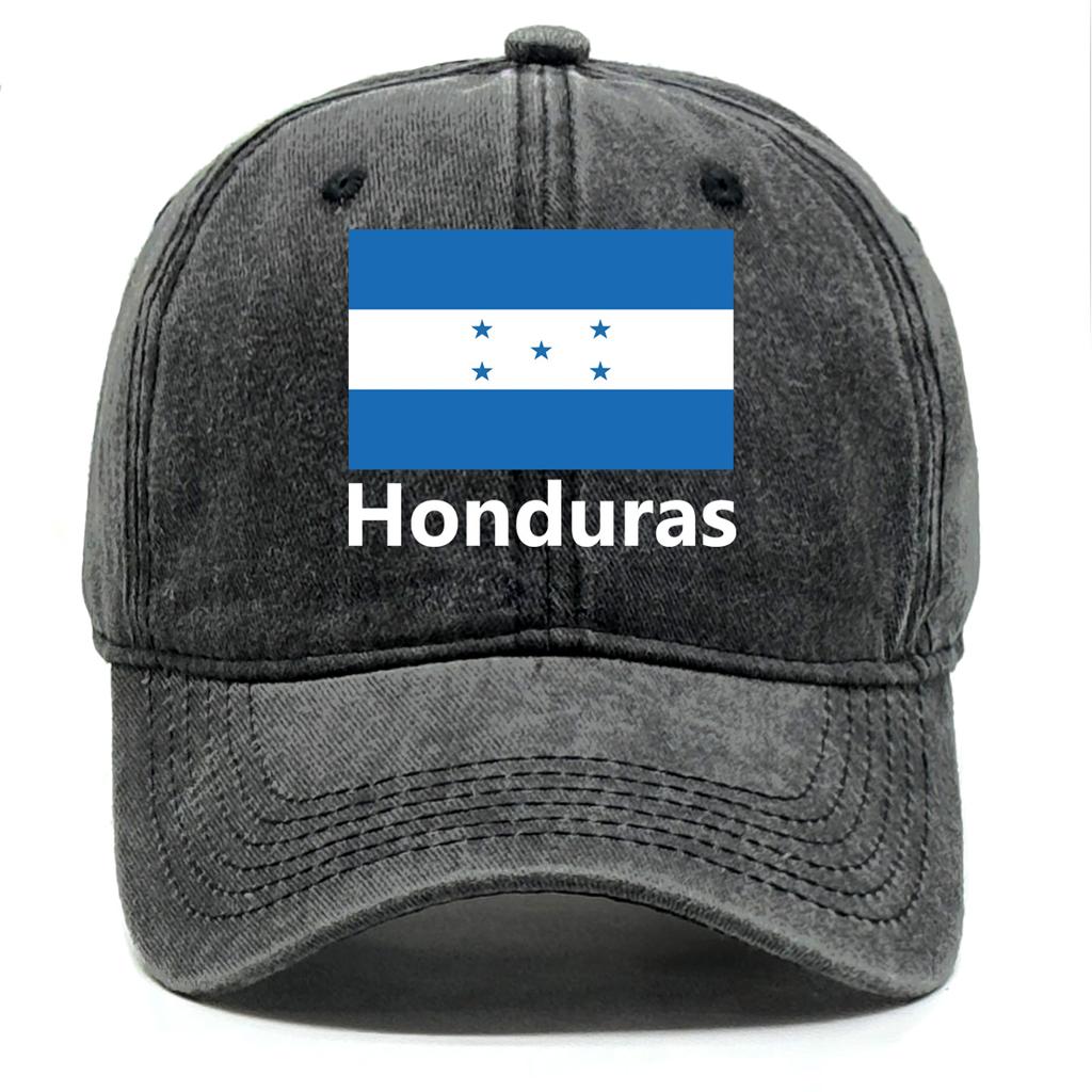 Honduras Flag Cap For Unisex Women Outdoor Casual Baseball Cap Unisex Solid Color Adjustable Strap Cotton Cap Unisex Sun Protection