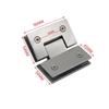Professional Stainless Steel Glass Door Hinge Silver 135 180 Degree Bathroom Clip Frameless Flat Fixtures Household