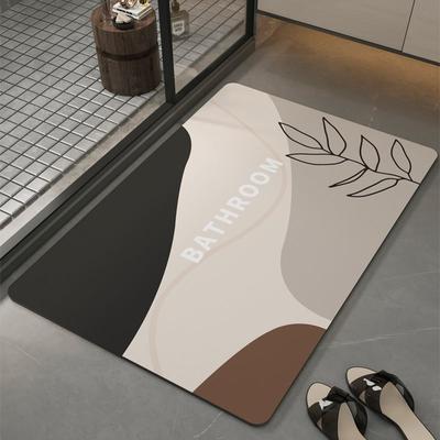 Modern Simple Diatom Mud Floor Mat Bathroom Water-Absorbing Quick-Drying Floor Mat Toilet Toilet Non-Slip And Easy To Take Care Of Floor Mat