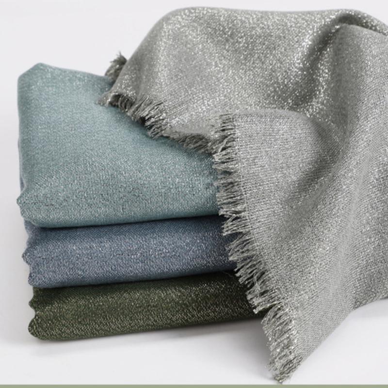 23 Colors Glitter Hijab Cotton Scarf Wraps Plain Shawls Rayon Fabric Silk Silver Wire Headscarf Muslim Scarf Women Instant Hijab