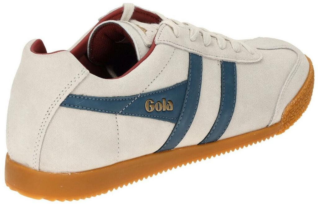 Gola Harrier Suede Sneakers (CMA192) Off White/blue/red