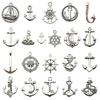 Maritime Anker Schiffsrad Segelboot Anhänger DIY Schmuckherstellung Anhänger Bastelbedarf für Armband Halskette Zubehör
