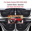 Car Door Anti Kick Pad Carbon Fiber Leather Texture Anti Dirt Protective Sticker Auto Accessory For Geely Coolray  2024 2025