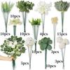 Mixed Artificial Flowers Bouquet with Eucalyptus Leaves And Silver Willow Cuttings for Wedding Floral DIY Home Decor