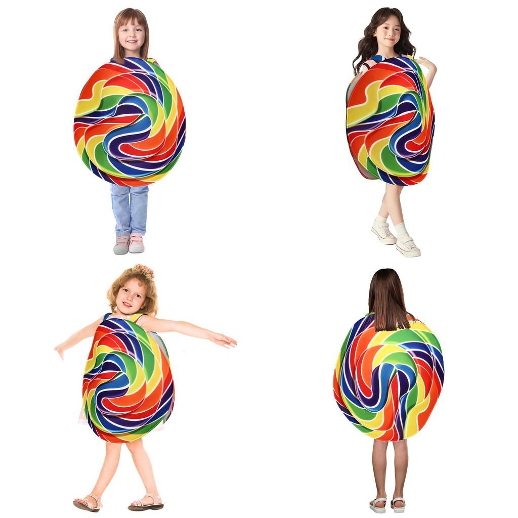 Lollipop Kid Halloween Polyester Costume Family Matching Set Group Party Cosplay