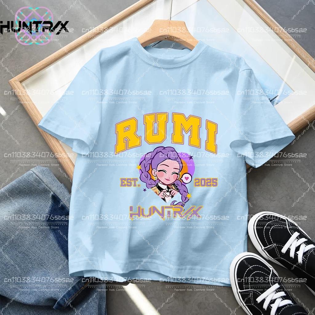 Saja Chlapecké tričko Anime Kpop Lovci démonů Dětská trička Dětské oblečení 2025 Nové Letní Ležérní Chlapci Dívky Topy s krátkým rukávem
