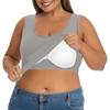 Plus Size Women's Camisole With Bottom And Chest Pad, Sexy Oversized Underwear With Chest Pad