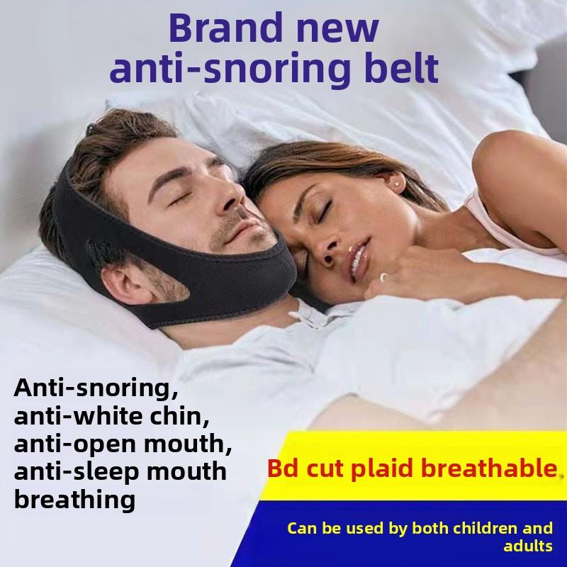 Cinto Antirronco Parar de Roncar Tira para o Queixo Mulher Homem Ferramentas de Suporte para Dormir à Noite Proteção contra Ronco Bandagem para o Queixo Cuidados com a Saúde