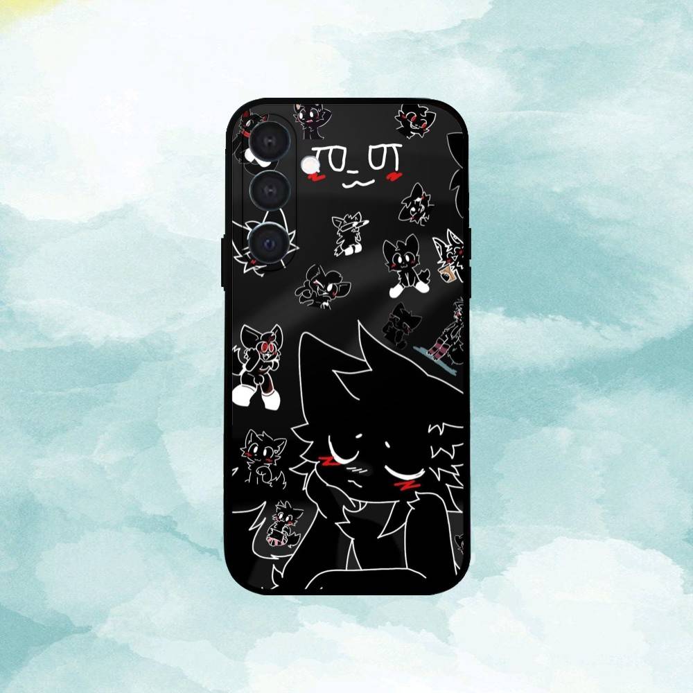 C-Cute B-Boykisser Phone Case For Samsung A73,A21s,A22,A31,A32,A52,A53,A71,A80,Soft Black Shell