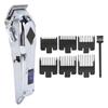 Professional Electric Hair Clipper LED Display Hair Trimmer Cutting Machine (Silver)