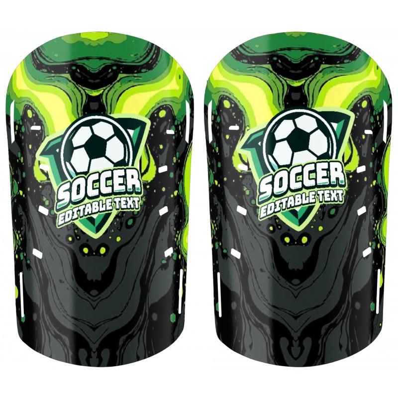 Professional Soccer Shin Guards With Sublimation Print Training Match Use