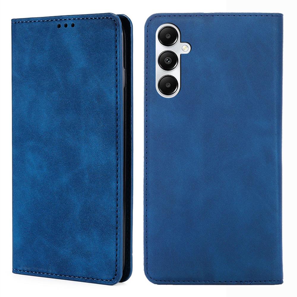 

For Samsung Galaxy A05s 4G Case Skin-touch PU Leather Flip Stand Smart Phone Cover with Card Slots Blue