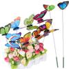 10Pcs 3D Garden Yard Planter Butterfly Simulation Grounding Decoration  Garden Patio Decor
