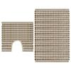 Bath mat - vidaXL - Natural and white - Rectangular - Washable - Modern Scandinavian style