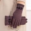 Thick Plush Women Gloves Touch Screen Furry Warm Mitts Durable Full Finger Mittens  Women
