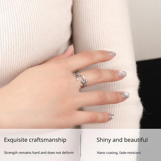 Thumb Ring Vine Shape Adjustable Opening Design Finger Ring Titanium Steel Finger Band Versatile Jewelry Gift