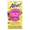 Nature's Way, Alive! Hair, Skin and Nail Multivitamin, Strawberry Flavor, 60 Softgels