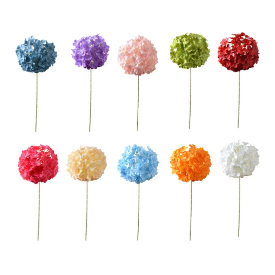 Realistisch wirkende künstliche Hortensie, 68,5 cm (27 Zoll), große Kunsthortensie aus Seide mit langem Stiel, ideal für Vase, Hochzeit, Party, Tischdekoration oder als Tischdekoration für Zuhause.