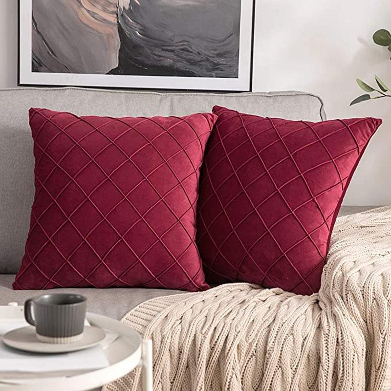 Sofa Pillow Bedside Car Lumbar Pillow Cushion Velvet Pillow Cover Ins Style New Plush Pillow