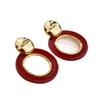 Trendy European & American High-End Niche Versatile Stud & Exaggerated Round Earrings