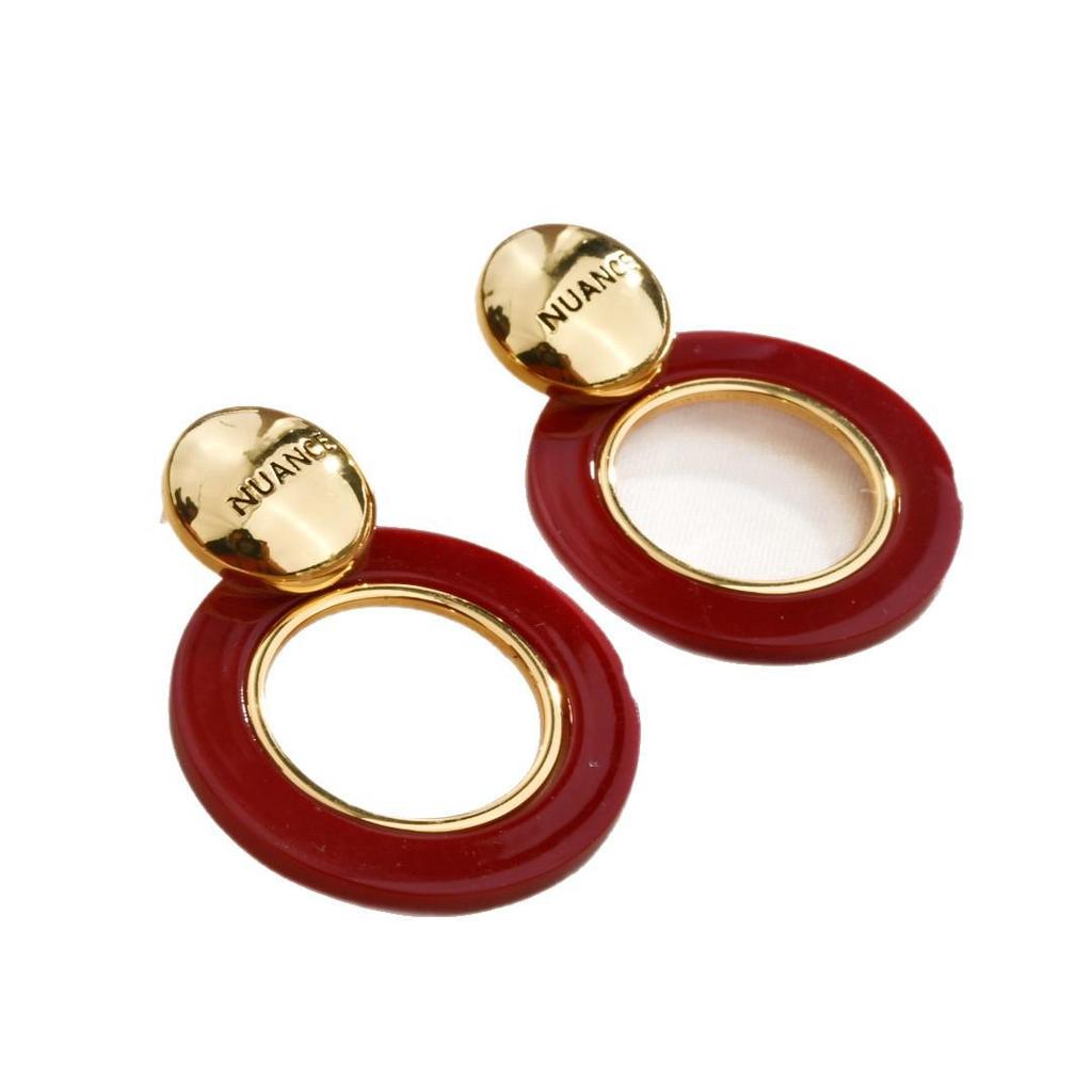 Trendy European & American High-End Niche Versatile Stud & Exaggerated Round Earrings