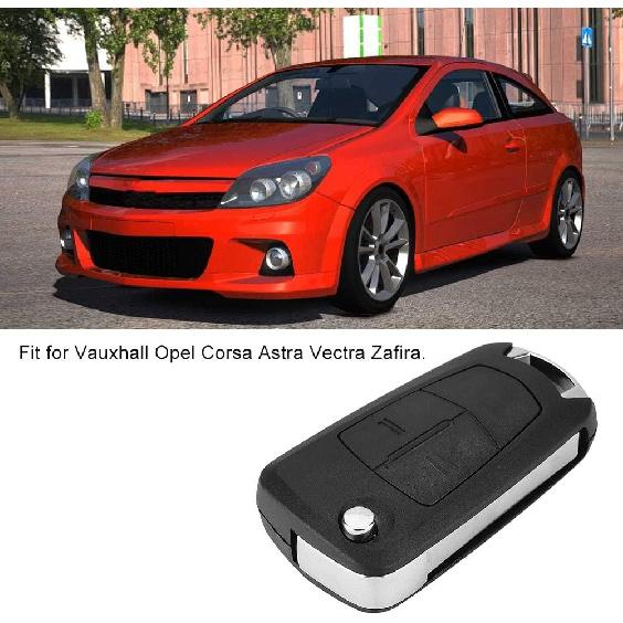 2 Button Car Remote Key Cover,ABS Flip Key Fob Case for Vauxhall Opel Corsa Astra Vectra Zafira