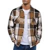 Mens Flannel Shirts Long Sleeve Lightweight Plaid Shirt Casual Button Down Shirts