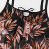 2025 European-American Women's Plus Size Halter Bikini with Skirt and Split Swimsuit