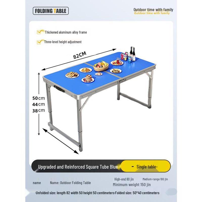 Portable Aluminum Folding Table - Multifunctional Dining, Study, or Outdoor Use