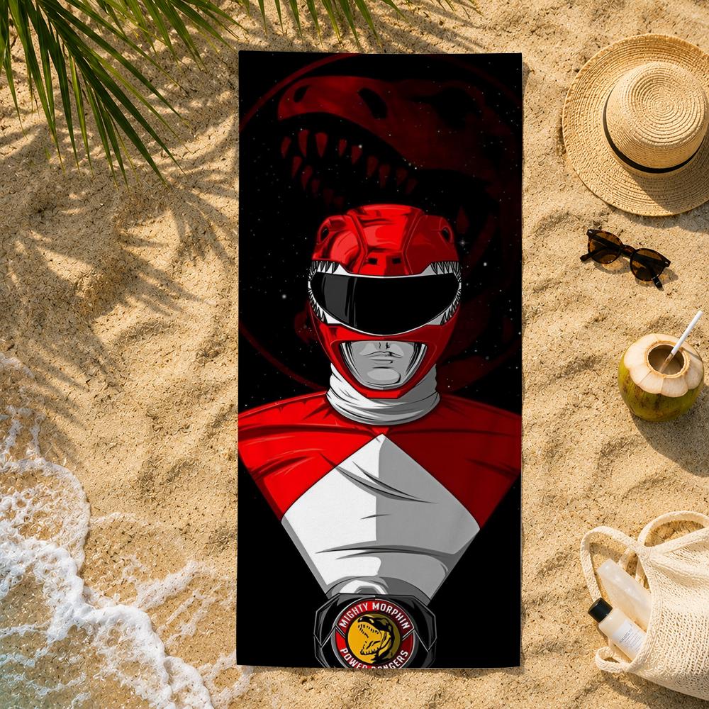 Heroic M-Mighty Morphin Power Rangers Towel Ultra-Fine Fiber Quick Drying Absorbent Towel, Beach Swimming Vacation Beach Towel