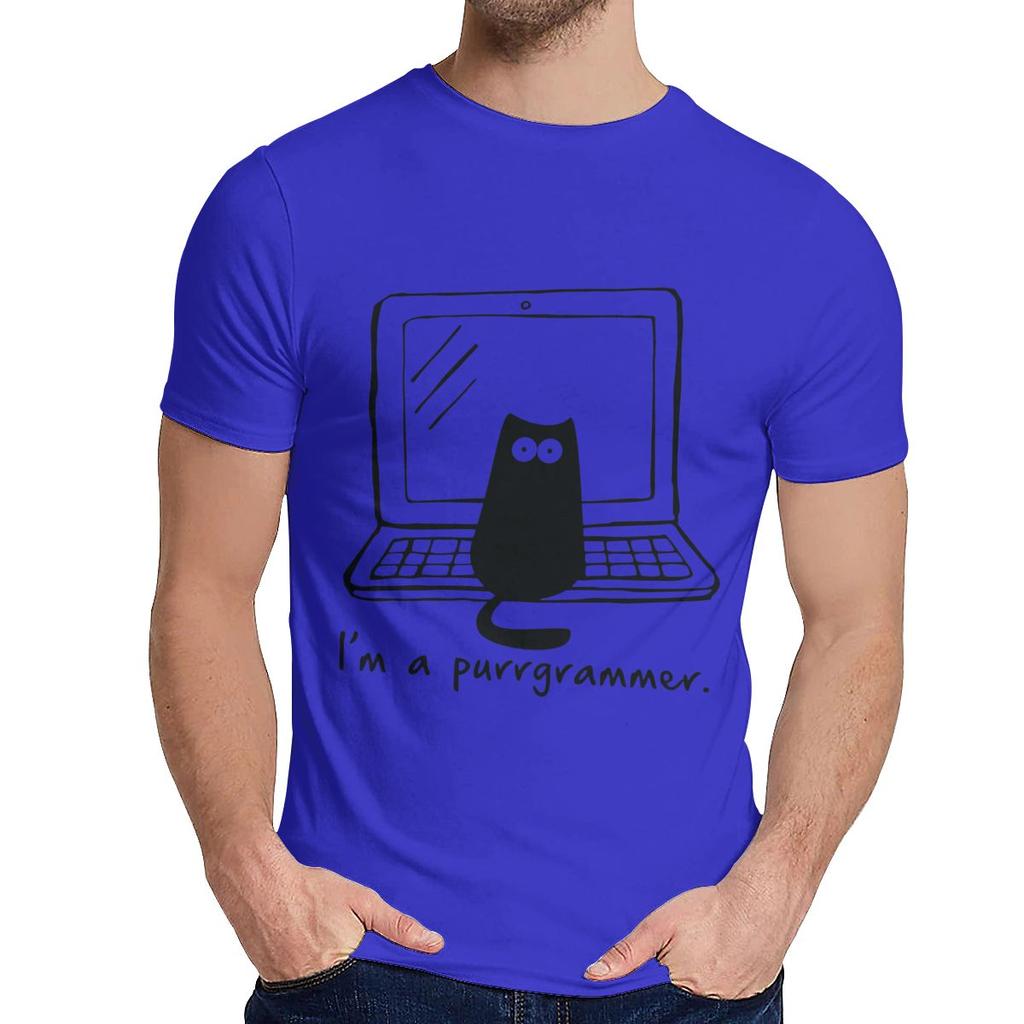 I Am A Purrgrammer Purrgrammer Car T Shirt Fashion Crewneck For Men Free Shipping