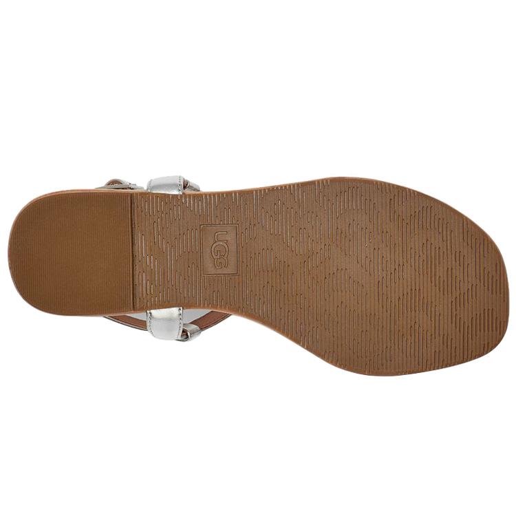 UGG Sandali Donna in Pelle a Fascia Singola Argento 1118516-SLVM