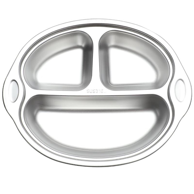 Maxcook Kids Stainless Steel Divided Meal Plate