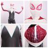 Fantasia de Aranha Infantil Gwen Stacy Halloween Cosplay Macacão com Capa de Aranha