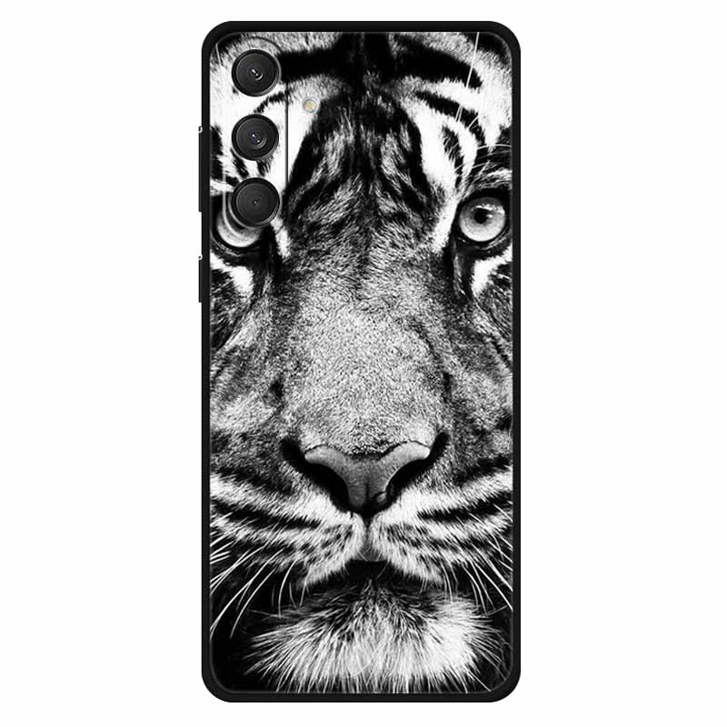 For Samsung M55 5G Case Soft Silicone Lovely Cat Fashion Phone Cover For Samsung Galaxy M55 Cases Bumper on for GalaxyM55 Lion