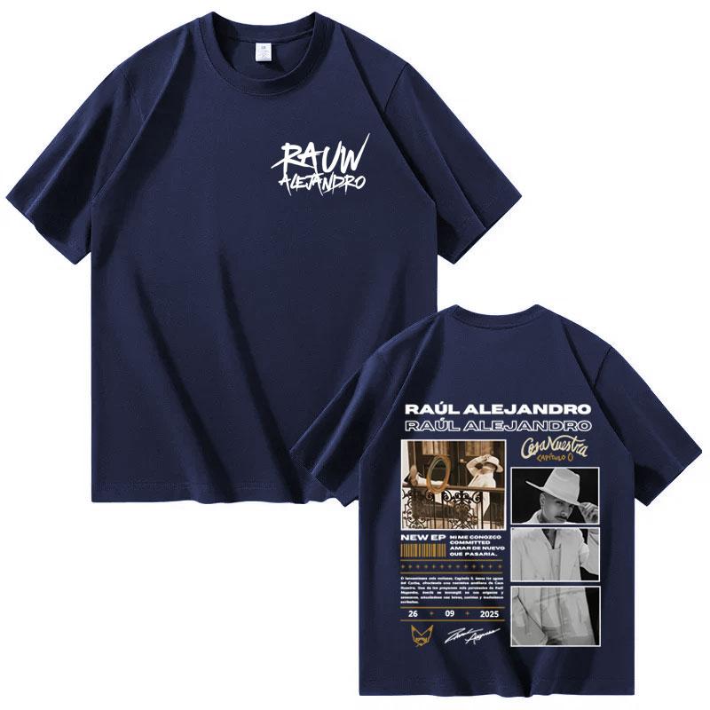 Singer Rauw Alejandro Album Cosa Nuestra T Shirts Mens Womens Fashion Short Sleeve Tshirts Casual Oversized Tshirt Streetwear