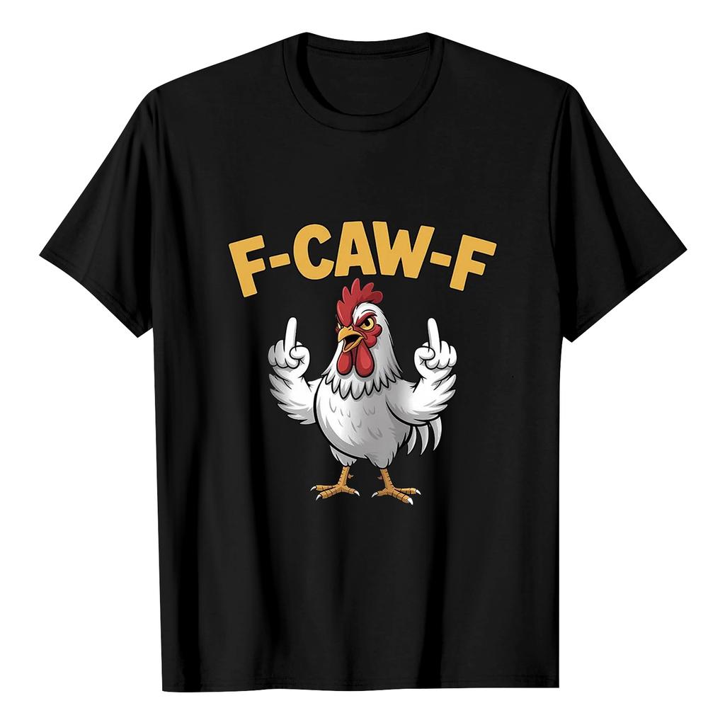 F-CAW-F Women's Casual Letter Print Short-sleeved Top T-shirt