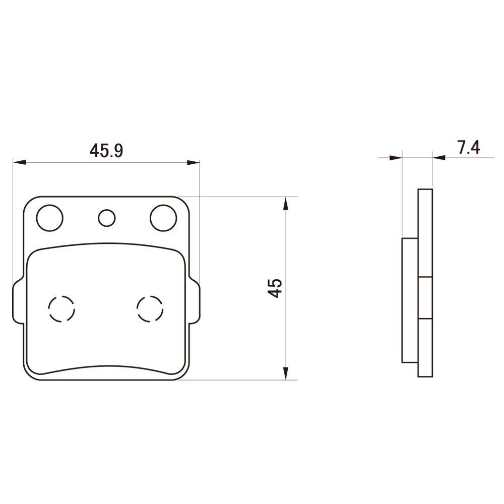 Daytona Motorcycle Brake Pads, Golden Pad X (Sintered Metal Pad), DF200E (97-00), Jebel 200