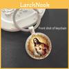 Modern Minimalist Glass Alloy Keychain With Heart Jesus Character Pendant For Gift Giving