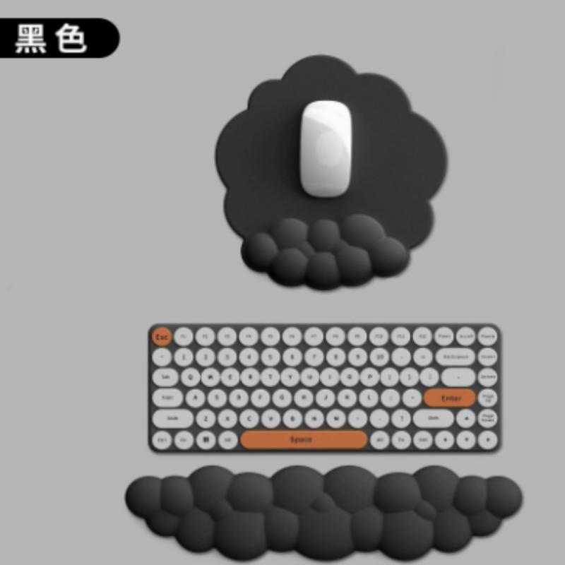 Keyboard Cloud Wrist Rest Memory Foam Keyboard Palm And Rubber Base Rest Ergonomic Keyboard Pad Wrist Support For Pain Relief Mo